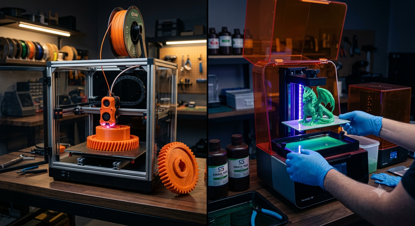 resin vs filament 3d printer
